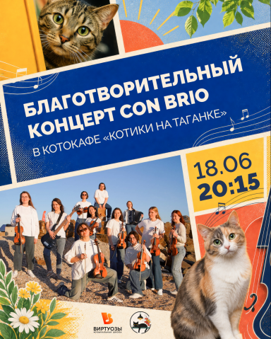 Благотворительный концерт Con Brio в "Котики на Таганке"